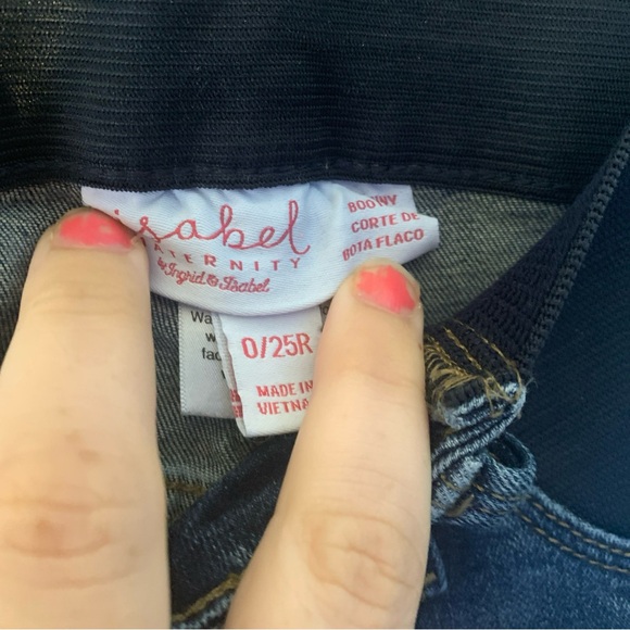Isabelle Maternity Skinny Bootcut denim Jeans Size 0/25R - Picture 2 of 5